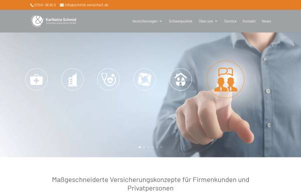 Vorschau von www.schmid-online.com, Karlheinz Schmid Versicherungsmakler GmbH