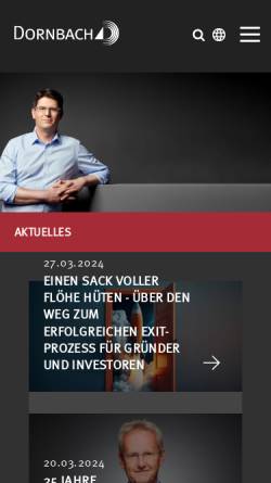 Vorschau der mobilen Webseite www.dornbach.de, Dornbach-Gruppe