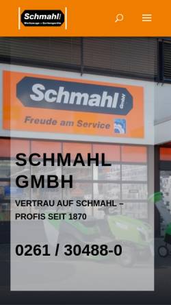 Vorschau der mobilen Webseite schmahlkoblenz.de, Schmahl GmbH