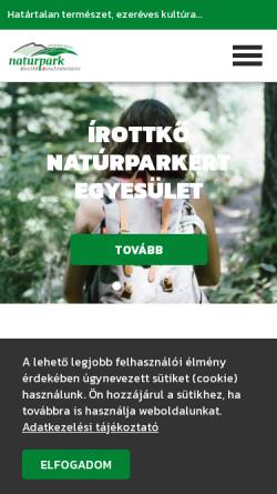 Vorschau der mobilen Webseite www.naturpark.hu, Írottkõ Naturpark