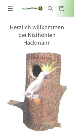 Vorschau der mobilen Webseite naturstamm-nisthoehlen.de, Reinhold Hackmann