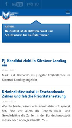 Vorschau der mobilen Webseite www.rfj.at, Ring Freiheitlicher Jugend Österreich (RFJ)