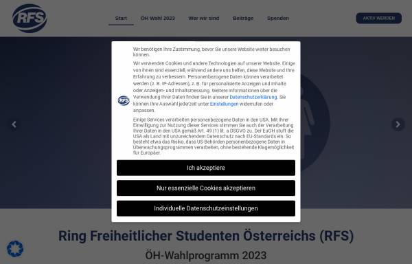 Vorschau von www.rfs.at, Ring Freiheitlicher Studenten (RFS)