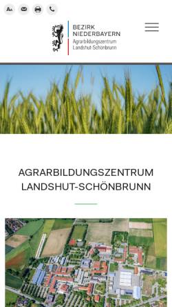 Vorschau der mobilen Webseite www.agrarbildungszentrum.de, Agrarbildungszentrum Landshut-Schönbrunn