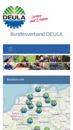 Vorschau der mobilen Webseite www.deula.de, DEULA Kirchheim GmbH