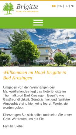 Vorschau der mobilen Webseite www.hotel-brigitte.net, Hotel Brigitte