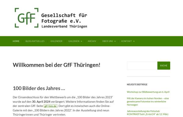 Vorschau von www.gff-thueringen.de, Gesellschaft für Fotografie e.V. - Landesverband Thüringen