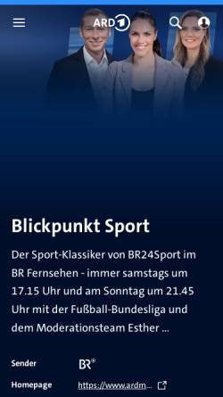 Vorschau der mobilen Webseite www.br.de, Blickpunkt Sport [BR]