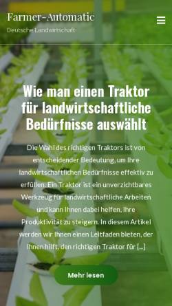 Vorschau der mobilen Webseite www.farmerautomatic.de, Farmer Automatic, Josef Kühlmann GmbH & Co. KG