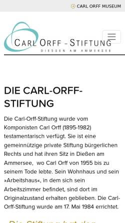 Vorschau der mobilen Webseite www.orff.de, Carl Orff Homepage