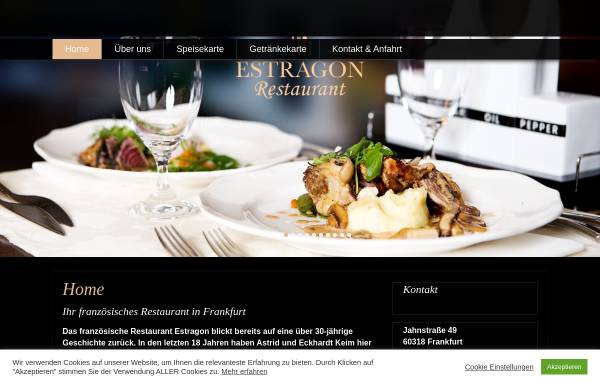 Vorschau von www.estragon-frankfurt.de, Restaurant Estragon