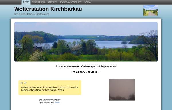 Vorschau von www.wetter.sh, Wetterstation Kirchbarkau