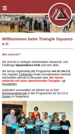 Vorschau der mobilen Webseite www.trianglesquares.de, Triangle Squares e.V.