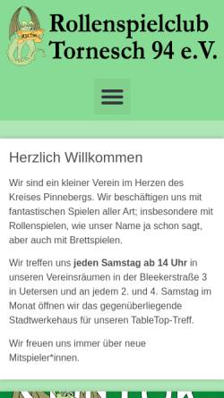Vorschau der mobilen Webseite rsct94.de, Rollenspielclub Tornesch 94 e.V.