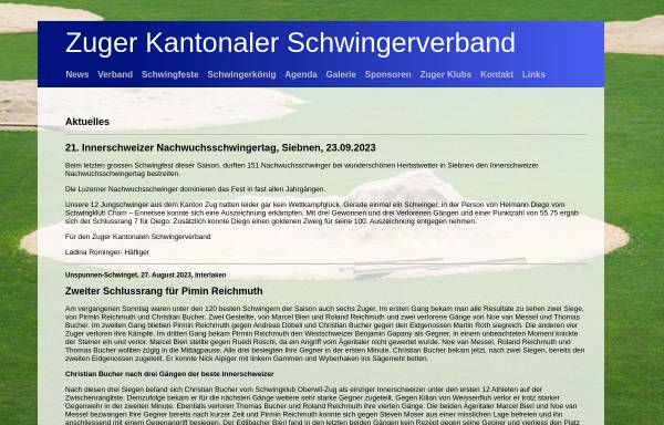 Vorschau von www.schwingen-zug.ch, Zuger Kantonaler Schwingerverband