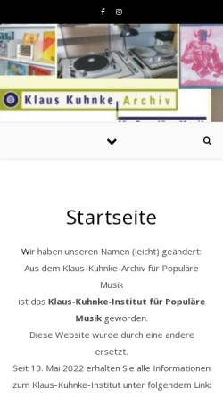 Vorschau der mobilen Webseite www.kkarchiv.de, Klaus-Kuhnke-Archiv