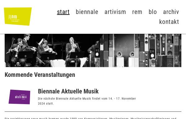 Vorschau von www.pgnm.de, PGNM - projektgruppe neue musik bremen e.V.