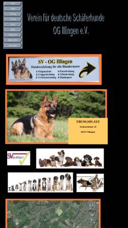 Vorschau der mobilen Webseite www.schaeferhunde-illingen.de, Verein für Deutsche Schäferhunde
