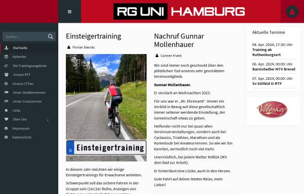 Vorschau von rg-uni-hamburg.de, Radsportgemeinschaft Uni-Hamburg