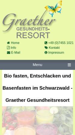 Vorschau der mobilen Webseite www.anti-aging-natural.de, Atem- und Naturheil-Sanatorium Graether