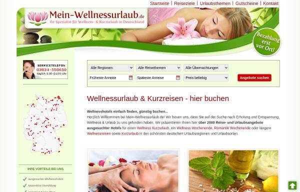 Vorschau von www.mein-wellnessurlaub.de, Atrium - Agentur für Tourismus und Marketing