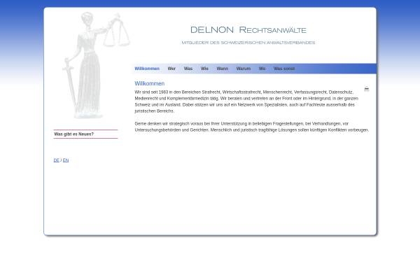 Vorschau von www.delnon.com, Rechtsanwälte Delnon und Rüdy, Zürich