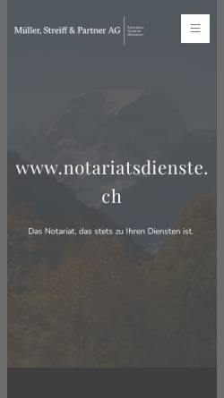 Vorschau der mobilen Webseite www.notariatsdienste.ch, Waibel-Knaus H.