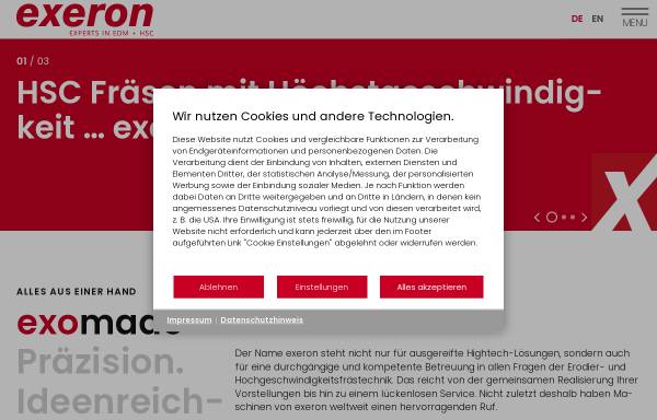 Vorschau von www.exeron.de, Exeron GmbH