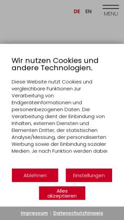 Vorschau der mobilen Webseite www.exeron.de, Exeron GmbH