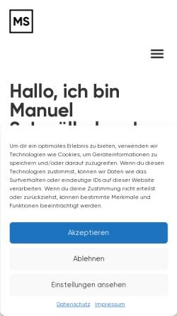 Vorschau der mobilen Webseite manuelschmoellerl.com, Manuel Schmöllerl Internet & Marketing