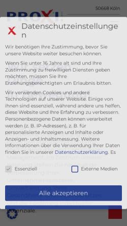 Vorschau der mobilen Webseite proxi.de, Proxi. GmbH - Martiné und Bucher