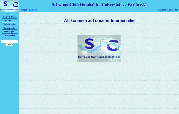 Vorschau von www.sc-humboldt.de, Schwimmclub Humboldt-Universität zu Berlin e.V.