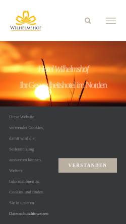 Vorschau der mobilen Webseite hotel-wilhelmshof.de, Hotel Wilhelmshof
