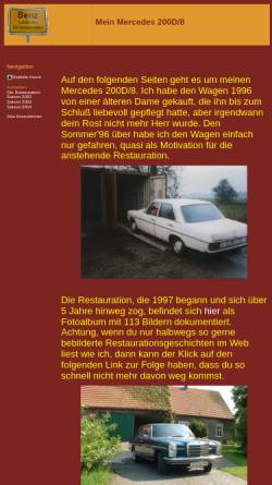Vorschau der mobilen Webseite www.dembski-minssen.de, Mein Mercedes 200D/8