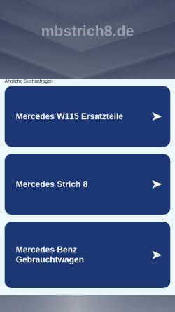 Vorschau der mobilen Webseite www.mbstrich8.de, Mercedes-Benz /8