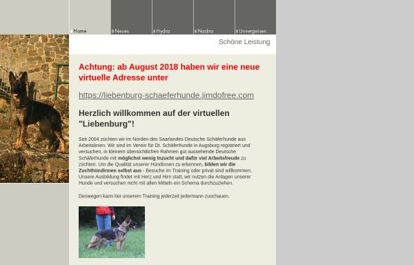 Vorschau von www.liebenburg-schaeferhunde.de, Schäferhunde von der Liebenburg
