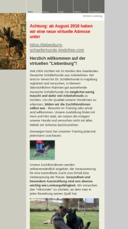 Vorschau der mobilen Webseite www.liebenburg-schaeferhunde.de, Schäferhunde von der Liebenburg
