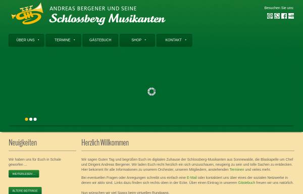 Vorschau von www.schlossberg-musikanten.de, Andreas Bergener und seine Schlossberg-Musikanten
