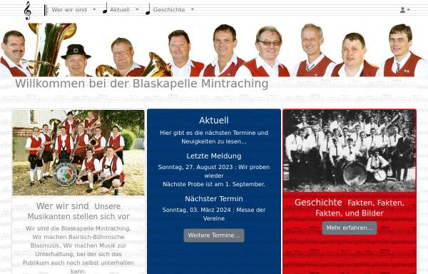 Vorschau von www.blaskapelle-mintraching.de, Blaskapelle Mintraching