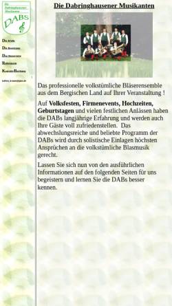 Vorschau der mobilen Webseite www.dabs-online.de, Dabringhausener Musikanten
