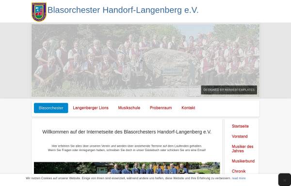 Vorschau von www.handorf-langenberg.de, Blasorchester Handorf-Langenberg e.V.