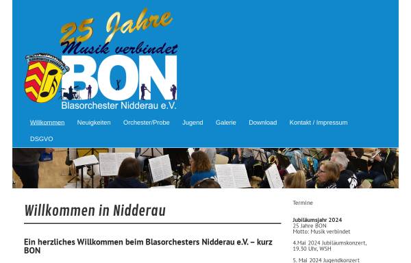 Vorschau von www.bon-nidderau.de, Blasorchester Nidderau e.V.