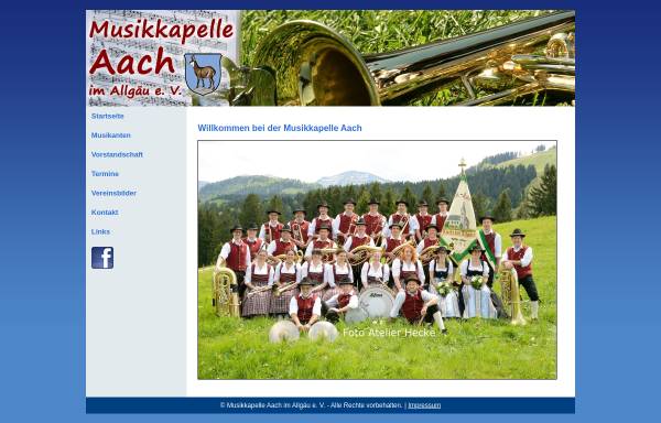 Vorschau von www.musikkapelle-aach.de, Musikkapelle Aach im Allgäu e.V.