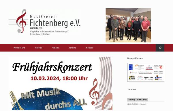 Vorschau von www.mvfichtenberg.de, Musikverein Fichtenberg e.V.