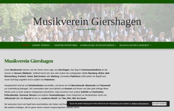 Vorschau von www.musikverein-giershagen.de, Musikverein Giershagen