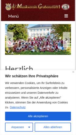 Vorschau der mobilen Webseite musikverein-grabenstaett.de, Musikverein Grabenstätt