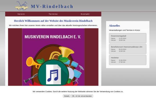 Vorschau von www.mv-rindelbach.de, Musikverein Rindelbach
