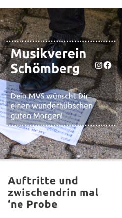 Vorschau der mobilen Webseite mv-schoemberg.de, Musikverein Schömberg e.V.