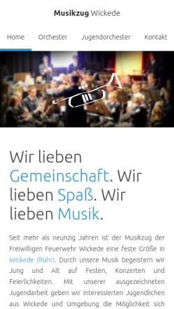 Vorschau der mobilen Webseite www.musikzug-wickede.de, Musikzug Wickede