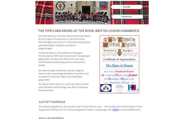 The Pipes and Drums of the Royal British Legion Osnabrück e.V.